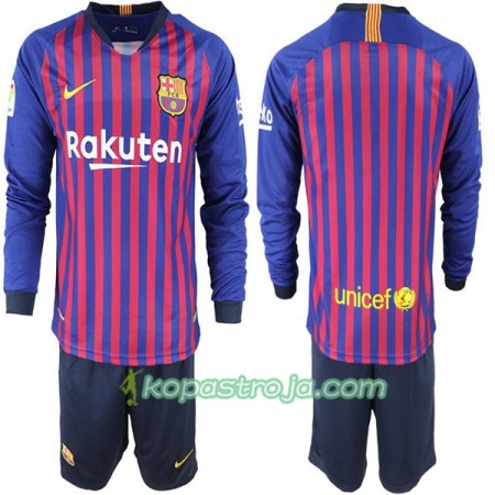 Billiga Fotbollströjor FC Barcelona Barn Hemma tröja 2018/19 Långärmad